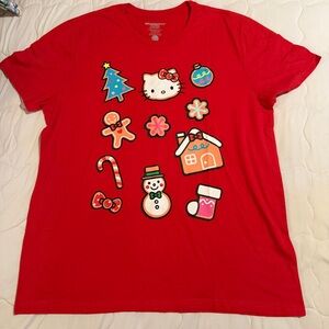 Hello Kitty Red Holiday T-Shirt Men’s XL NWOT